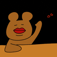 Agousa_gif thankyou ありがとう さんきゅ クマ恵 GIF