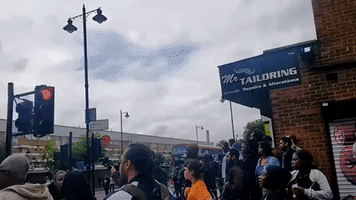 Masked Protesters Face-Off With Police in East London Over Rashan Charles' Death