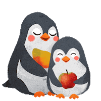 foodloose_snacks love heart penguin herz Sticker