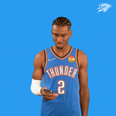 Oklahoma City Phone GIF by OKC Thunder