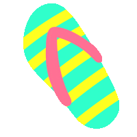 Strand Slipper Sticker by Bij Roos op de Thee