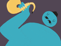 Sax Man Party GIF by Ethan Barnowsky
