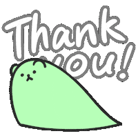 くま Thank You Sticker