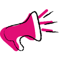 les-semillantes rose megaphone lessemillantes semillantes Sticker