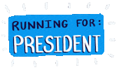 Running For President Sticker by BCUSU