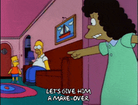 Make-Over Season 3 GIF by The Simpsons