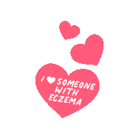 Heart Love Sticker by National Eczema Association
