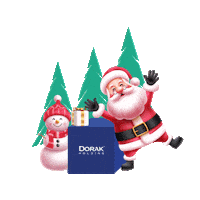 dorakholding christmas snow santa happy new year Sticker