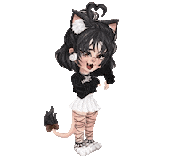 Cute Girl Cat Sticker
