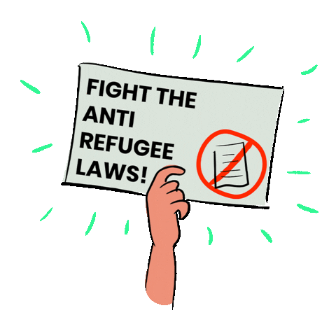 refugeeaction campaign refugee asylum seekers refugee action Sticker