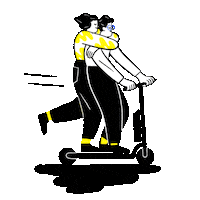 yello_de bff liebe best friends scooter Sticker