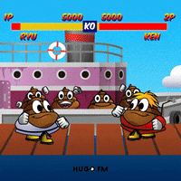 Farting Street Fighter GIF by Hugo.fm