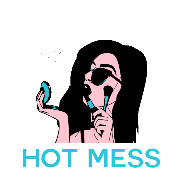 Hot Mess Girl Sticker