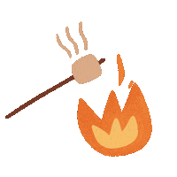 Summer Camp Fire Sticker