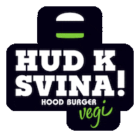 hoodburgerofficial vegetarian vegi hoodburger hood burger Sticker