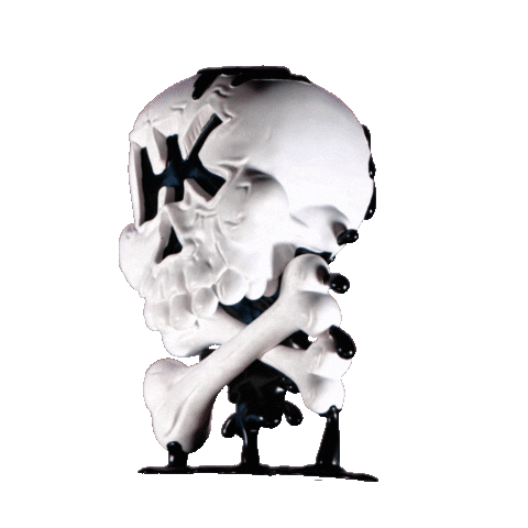 3D Skull Sticker by HK Army