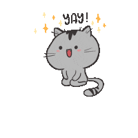 Happy Cat Sticker by Taty Miau