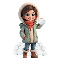 Boys Girls Winter Sticker