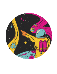 Space Stars Sticker by Askew Student Life Cinema