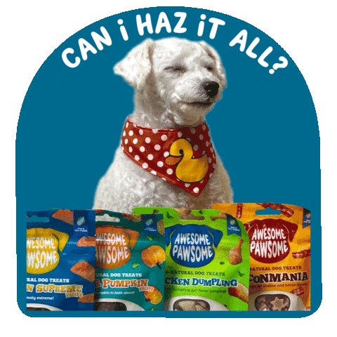 Happy Dog Food Sticker by Awesome Pawsome Treats