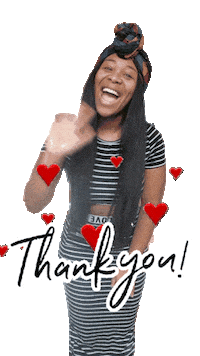 Thanks Thank You Sticker by Sherilyn Carter