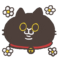 Happy Black Cat Sticker
