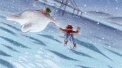 Snow Flying GIF by IRN-BRU