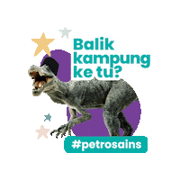 petrosains science dinosaur malaysia raya Sticker