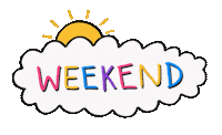 Friday Sun Sticker by Rainbow Brains