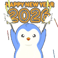New Year Penguin Sticker by Pudgy Penguins