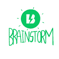 Brainstormmn green agency branding brainstorm Sticker