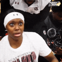 Shocked College Basketball GIF by NCAA March Madness