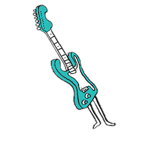 Illustration Guitar Sticker by Cinetol