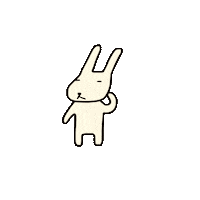 swanzystory love flower rabbit shy Sticker