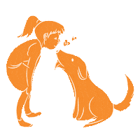 Girl And Dog Sticker by GoodDogAutism
