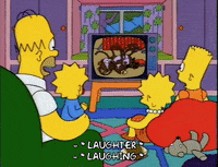 homer simpson laughing GIF