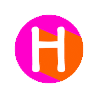 Pink Orange Sticker