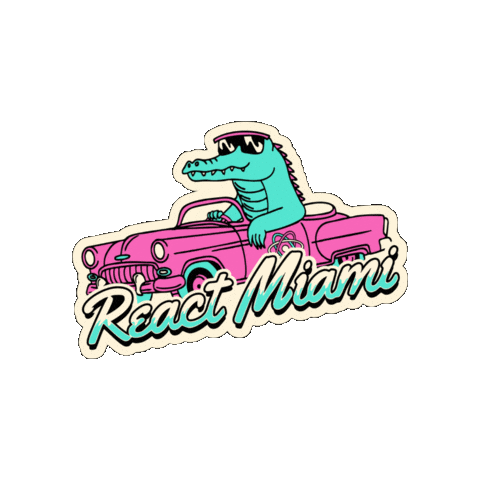 reactmiamiconf giphygifmaker miami react reactmiamiconf Sticker