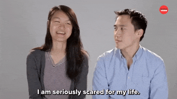 Scared Beauty GIF by BuzzFeed
