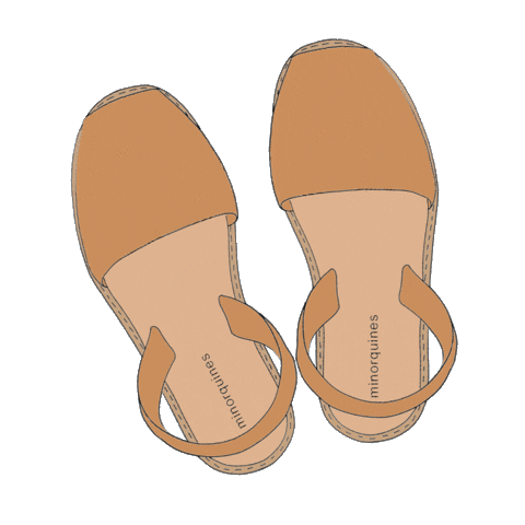 Minorquines giphyupload summer beach shoes Sticker