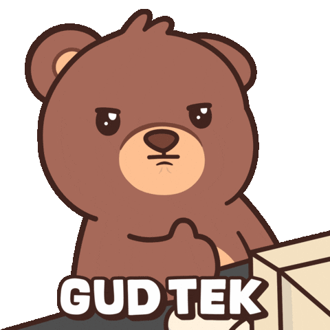 Teddy Bear Thumbs Up Sticker by BEARISH