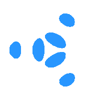 gentl smile blue candy line Sticker