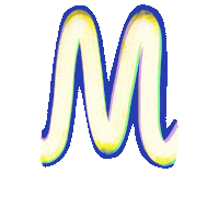 SignoritaChocolita blue typography yellow m Sticker