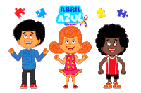 Abrilazul Sticker by 3 Palavrinhas
