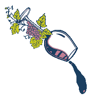 wineglass grapevine Sticker by Made in the Pile