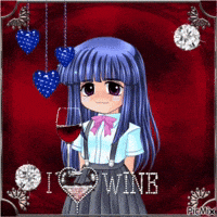 Rika Furude Wine GIF