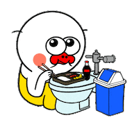 Toilet Meal Sticker by kwaesam