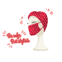 rokainne mask mascara be safe turbante Sticker