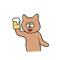 Drunk Cat Sticker