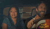 youmetuscany happy driving nervous anna GIF